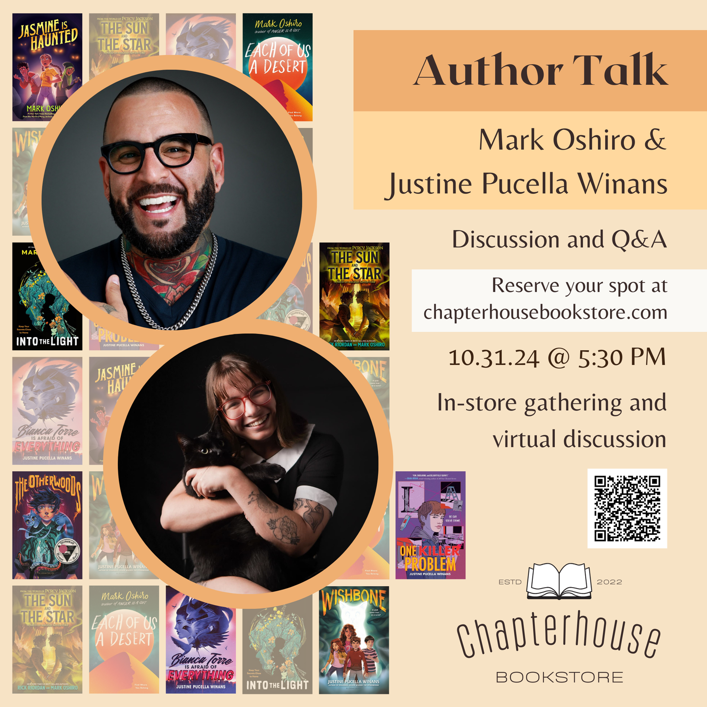 Author Talk | Kids Spooky Fiction - Mark Oshiro and Justine Pucella Winans